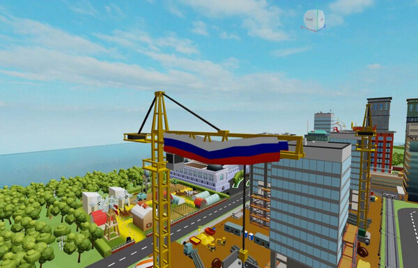 В метавселенной Roblox появились российские флаги. Фото © Telegram / РДШ — Российское движение школьников