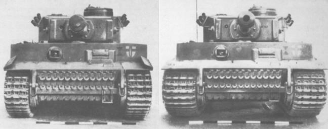 «Тигр» на «транспортировочных» и «боевых» гусеницах. Фото из открытых источников
