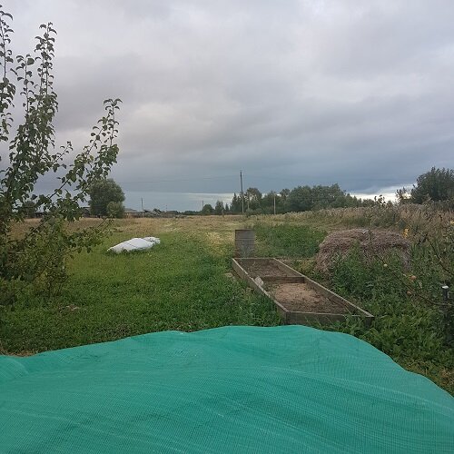 Видите в далеко столб? Там заканчивается участок