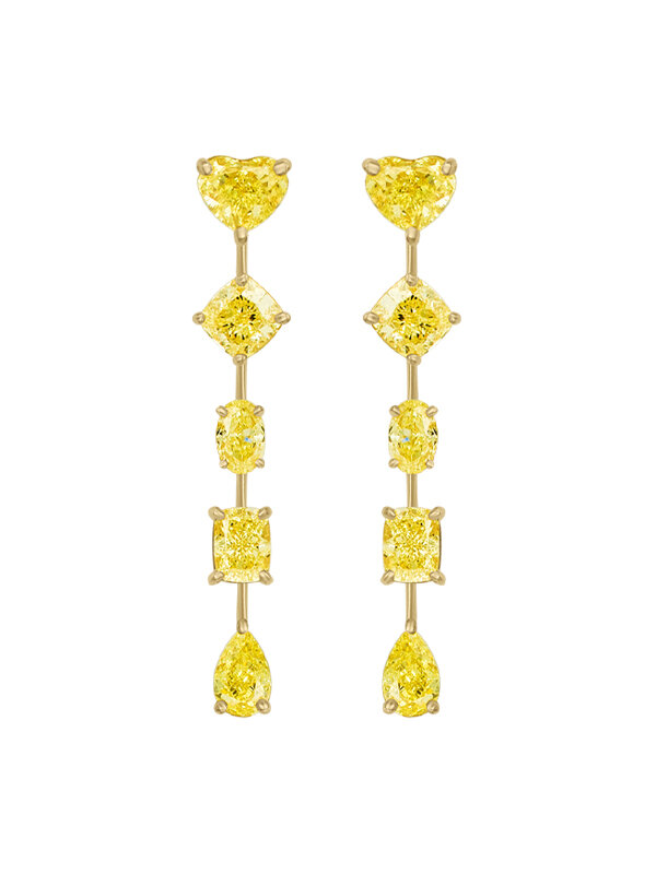 Серьги Mercury Classic из желтого золота с бриллиантами