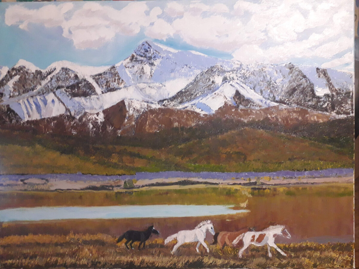 Горный Алтай, Забег, Оргалит, масло, Попова Марина, г.Иркутск