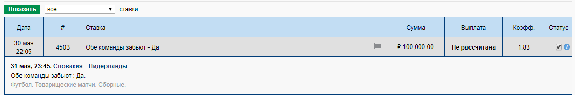 Ставки сделаны!