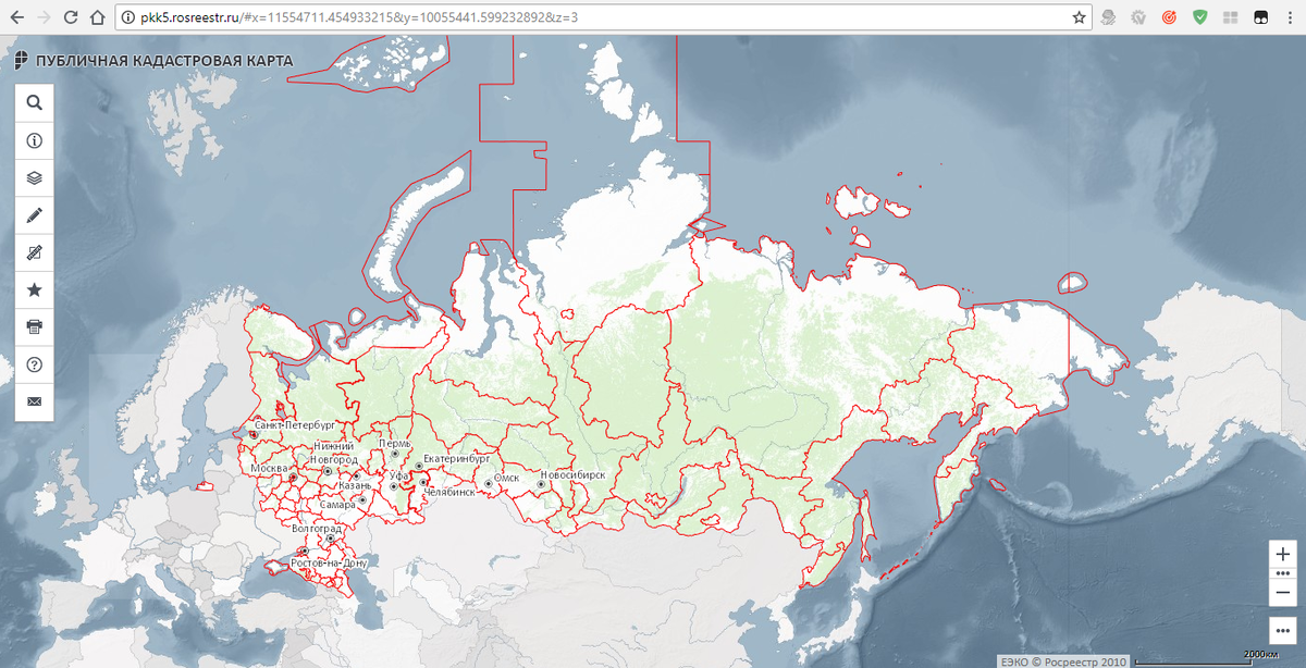 Единственная официальная Публичная кадастровая карта