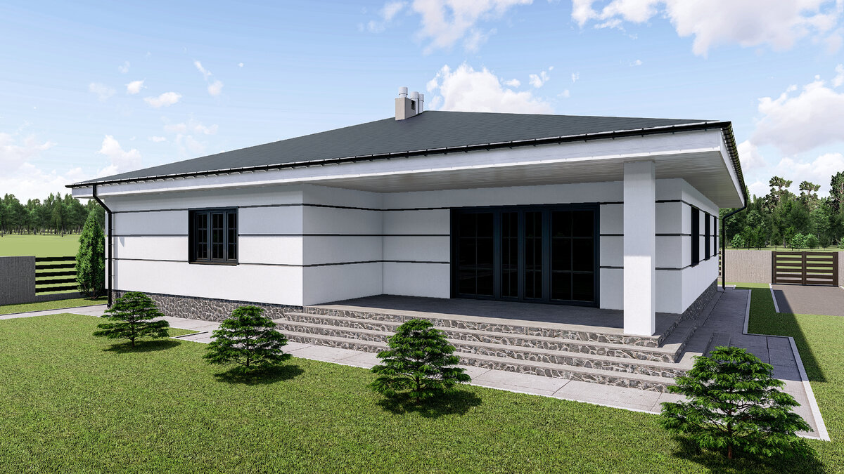 Визуализация из моего проекта индивидуального жилого дома в с. Ягодное Ставропольского района Самарской области