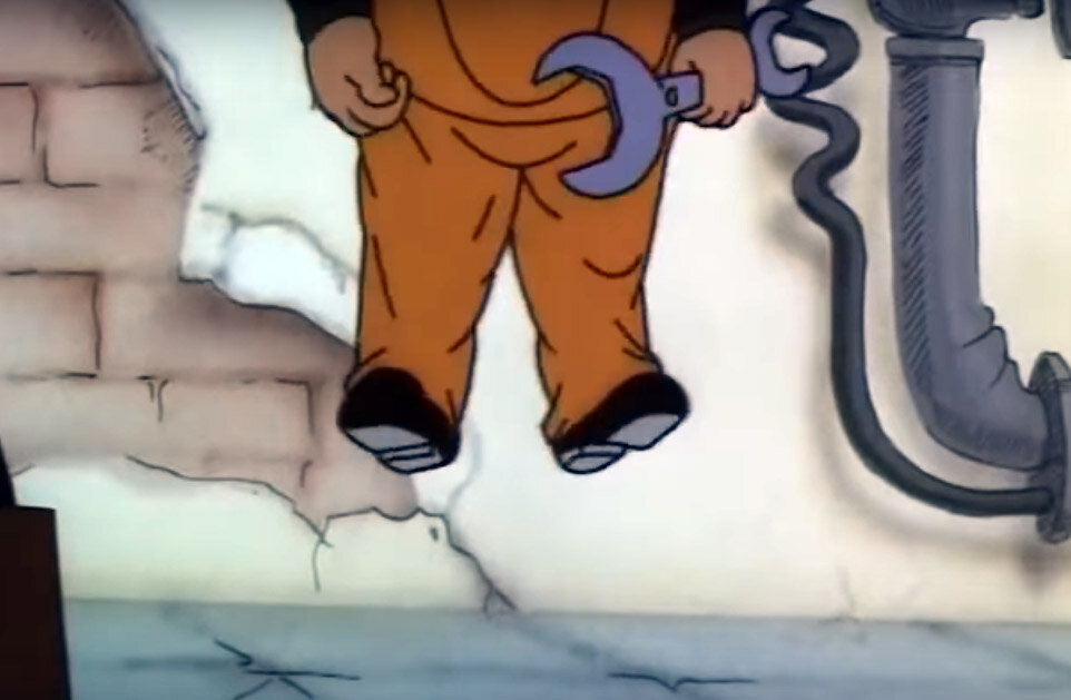 Кадр из мультфильма «Садистские стишки». Одесская студия мультипликации и ТО «МАСКИ-шоу», 1995. Режиссер: Евгений Бугаёв.   