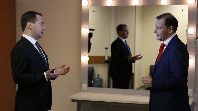 Фото: Сергей Брилёв и Дмитрий Медведев