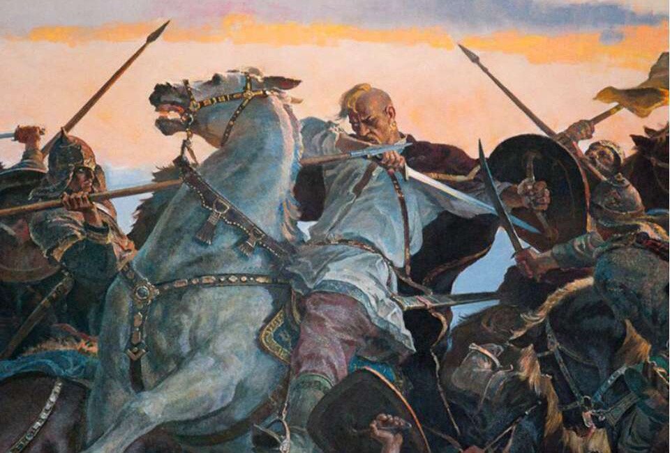 Фрагмент диорамы Николая Овечкина "Последний бой Святослава"