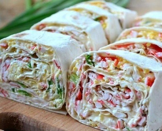 лаваш с крабовыми палочками