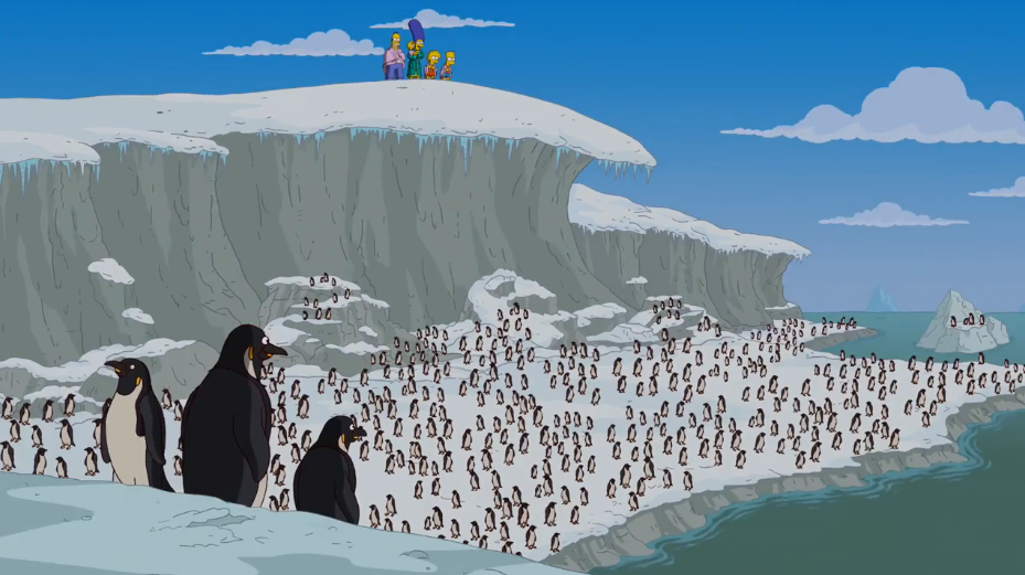 Антарктида //Фрагмент сериала Симпсоны, s23e19