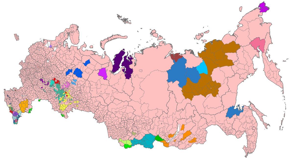 Карта национальностей россии по регионам