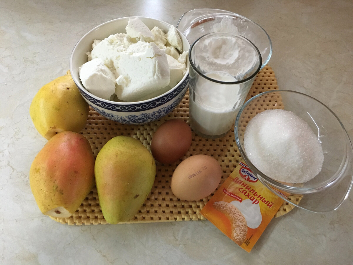 Нежная творожно-грушевая запеканка без муки, манки и овсянки | Вкусная еда  без труда | Дзен