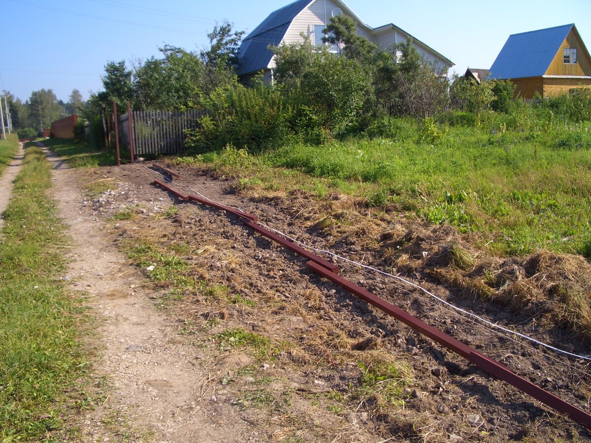 этапы установки забора