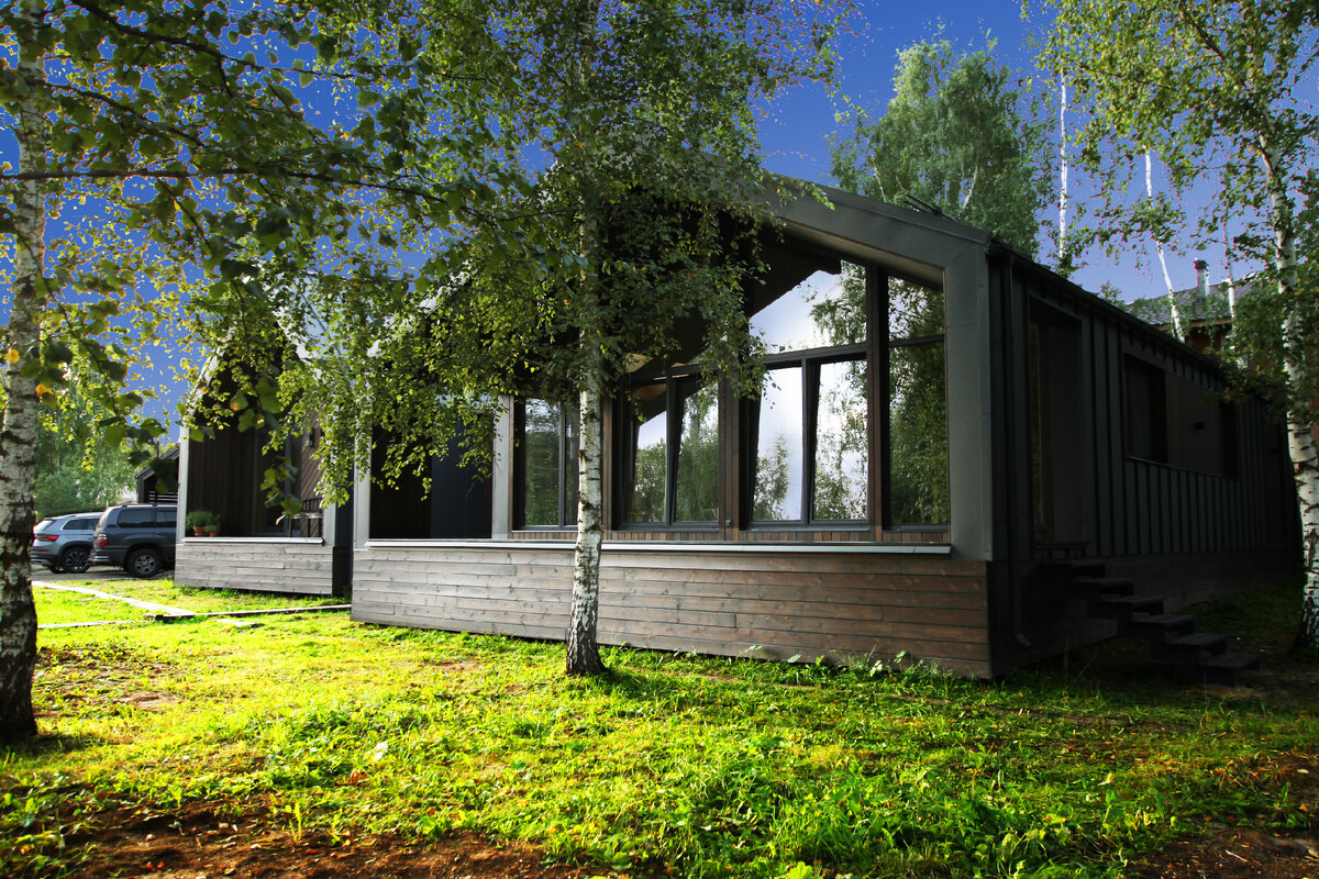 Быстровозводимый одноэтажный дом - барнхаус  Онтарио от HALLEHOUSE