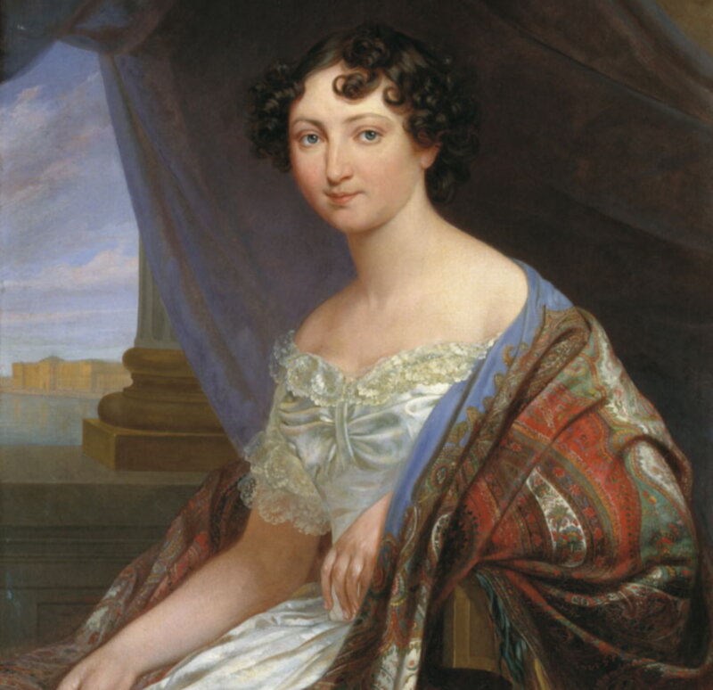 Пимен Орлов «Портрет великой княгини Анны Павловны» (фрагмент) / Музей искусств имени А. Кастеева, Казахстан