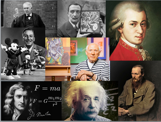 Признаки гиперактивности наблюдались у множества известных людей, например, у Томаса Эдисона, Линкольна, Сальвадора Дали, Моцарта, Пикассо, Диснея, Эйнштейна, Бернарда Шоу, Ньютона, Пушкина, Александра Македонского, Достоевского