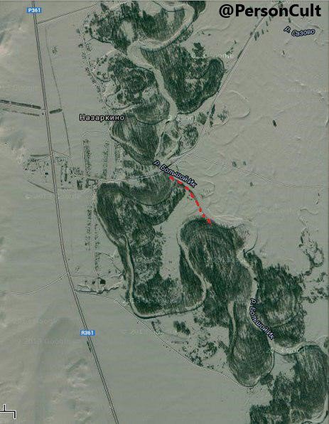 Красным пунктиром показан канал им. С.К.Горянина  