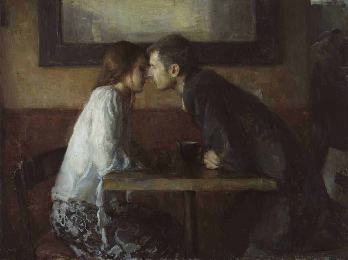 А Stolen Kiss, 2010. Холст, масло, 30×40 см (Ron Hicks)