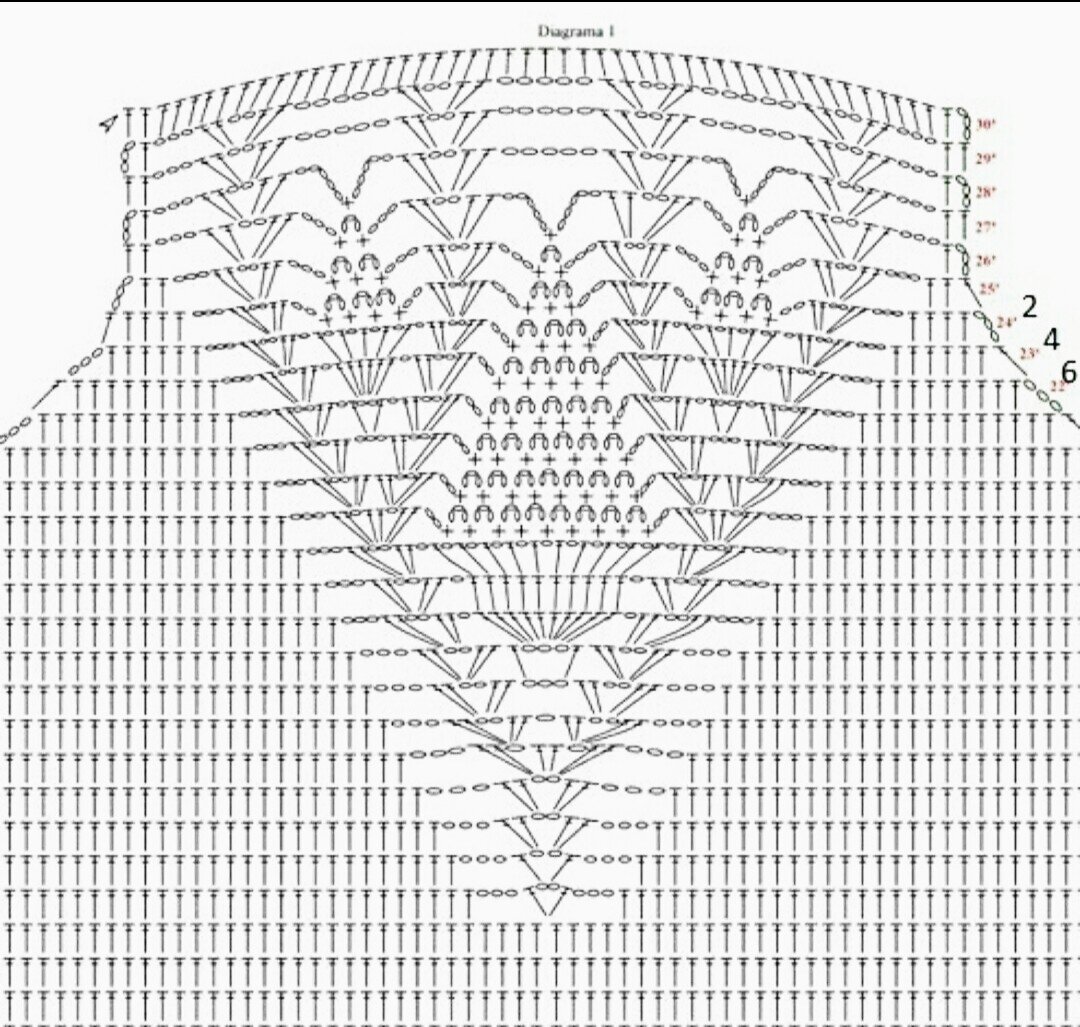 Вязаный топ схема 2022