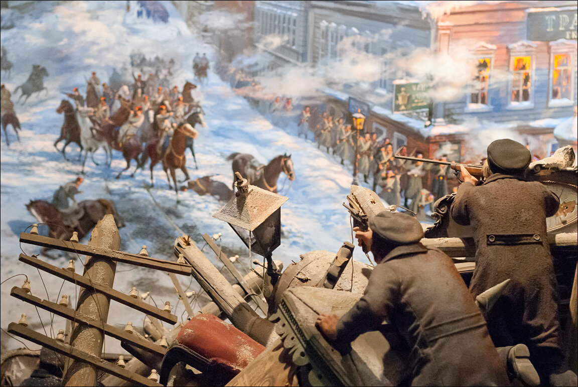 Фрагмент диорамы "Красная Пресня"