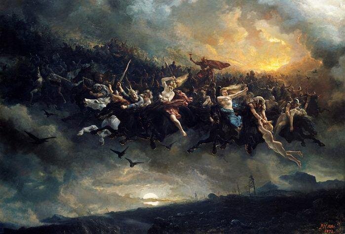 Петер Арбо. Дикая охота Одина, 1872. 