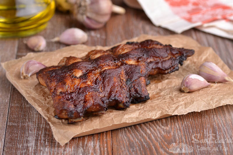 Ребрышки свиные в духовке с горчицей – пошаговый рецепт приготовления с фото