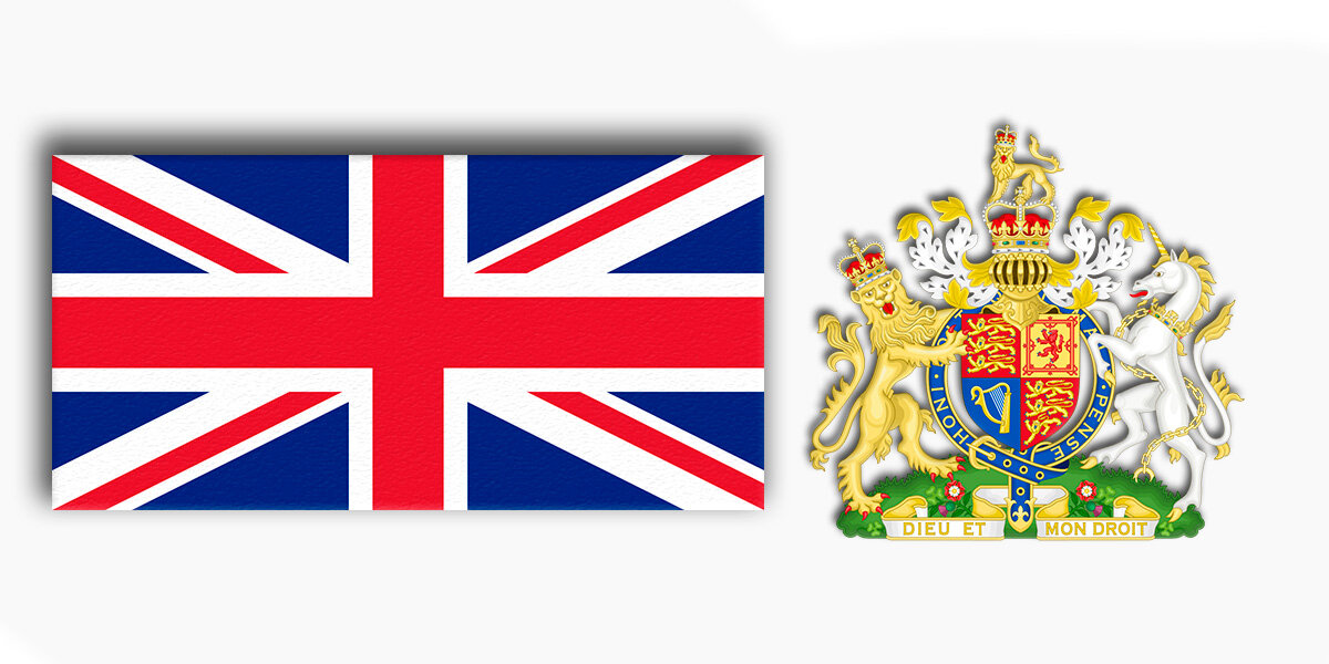 Символ великобритании 5. Флаг и герб Великобритании. Флаг королевства Англии. Флаг Британии с гербом. Англия флаг и герб.