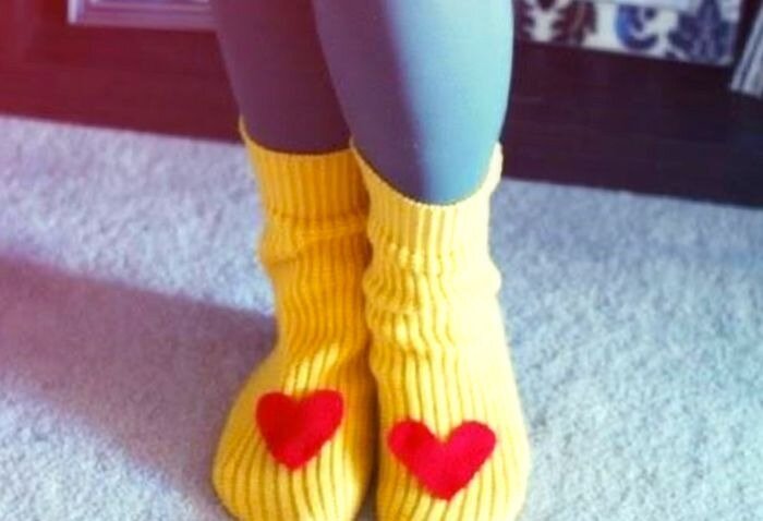 тапочки из свитера