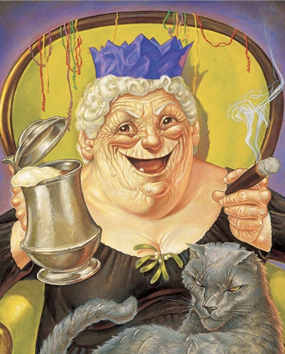 Нянюшка Ягг и Грибо. Иллюстрация Пола Кидби 