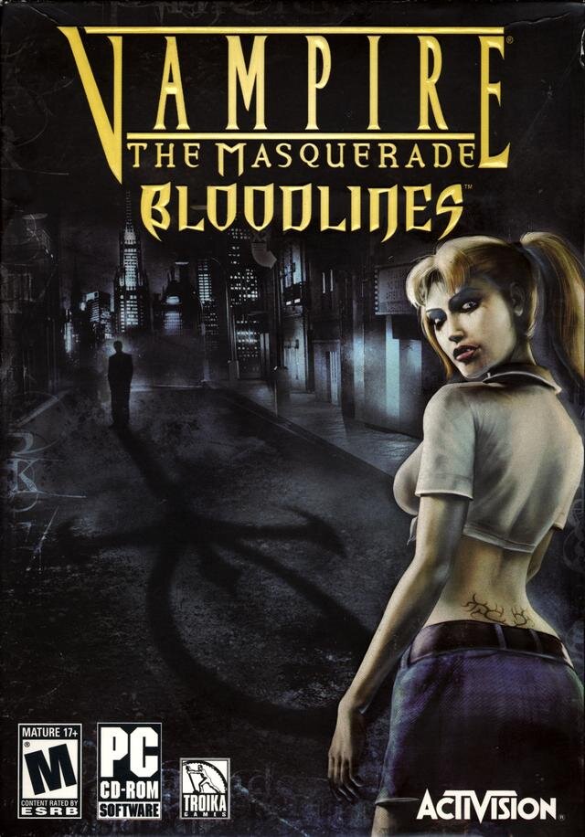 Официальная обложка видео игры Vampire: The Masquerade -Bloodlines 