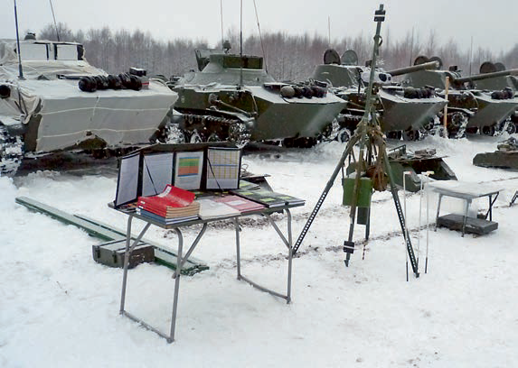 Проведение смотра готовности самоходной артиллерийской батареи к тактическим учениям с боевой стрельбой
