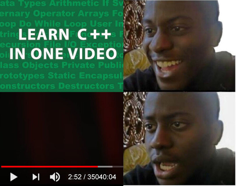 Изучаем язык C++ в одном видео! - За 35 040 часов - реально