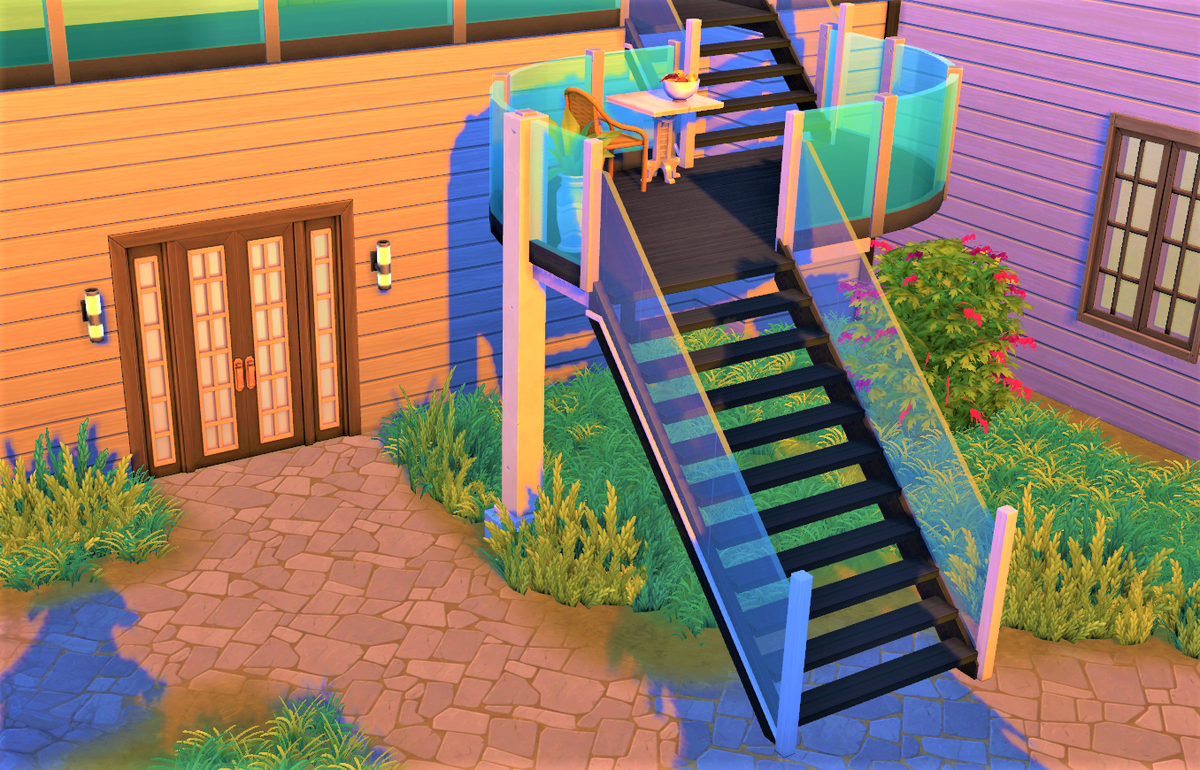 Пример использования двойной лестницы