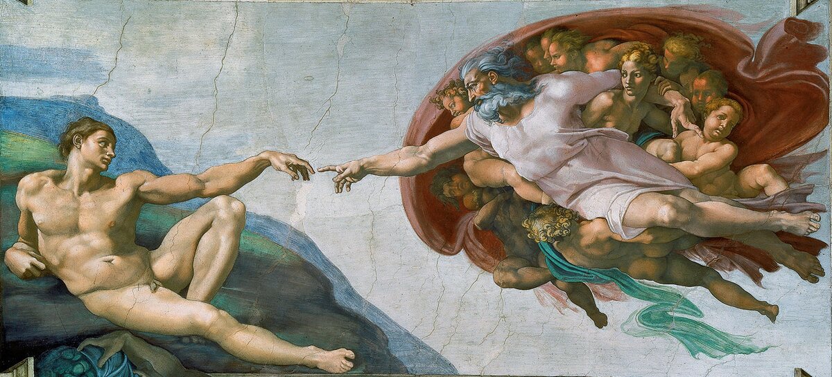 “The Creation of Adam” by Michelangelo 