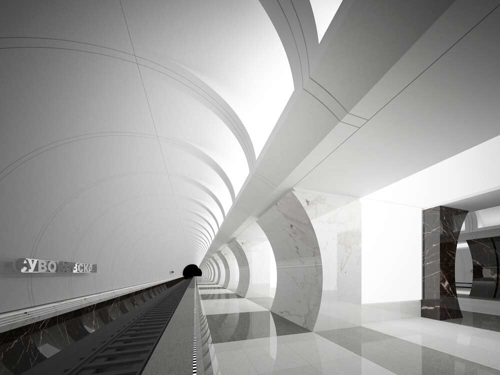 Проект платформы станции метро "Суворовская"