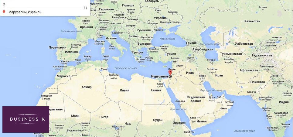 Израиль на карте.