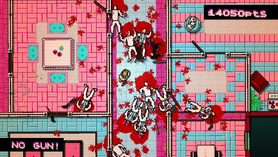 Обложка в стиле Hotline Miami