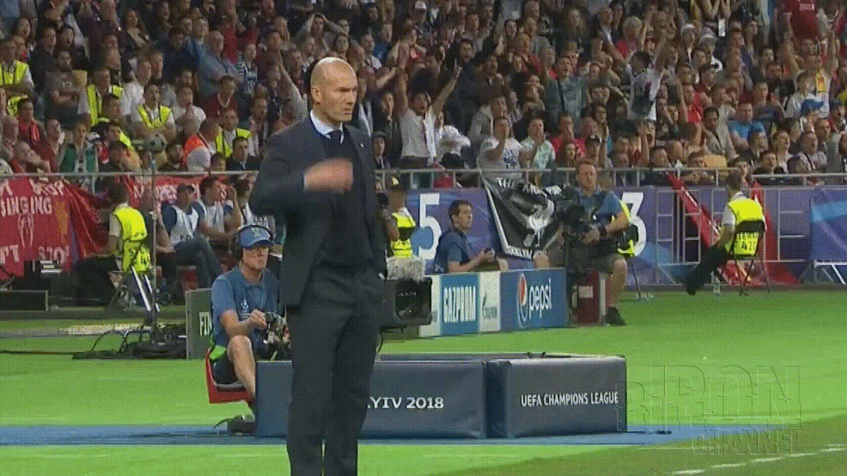 Помню как один видеоблогер из "Живого футбола" сказал: "У Зидана в этой Лиге Чемпионов,кажется, уже начнут расти волосы". Его реакция на гол Бэйла стала культовой.