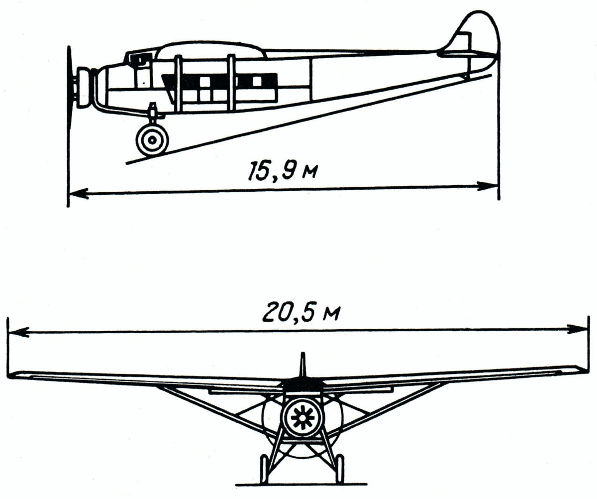 Схема самолета  К-5