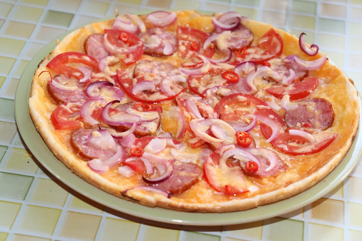 Пицца на сковороде за 10 минут пошаговый рецепт на майонезе фото рецепт