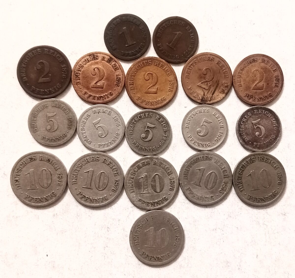 Первые пфенниги Германской империи.