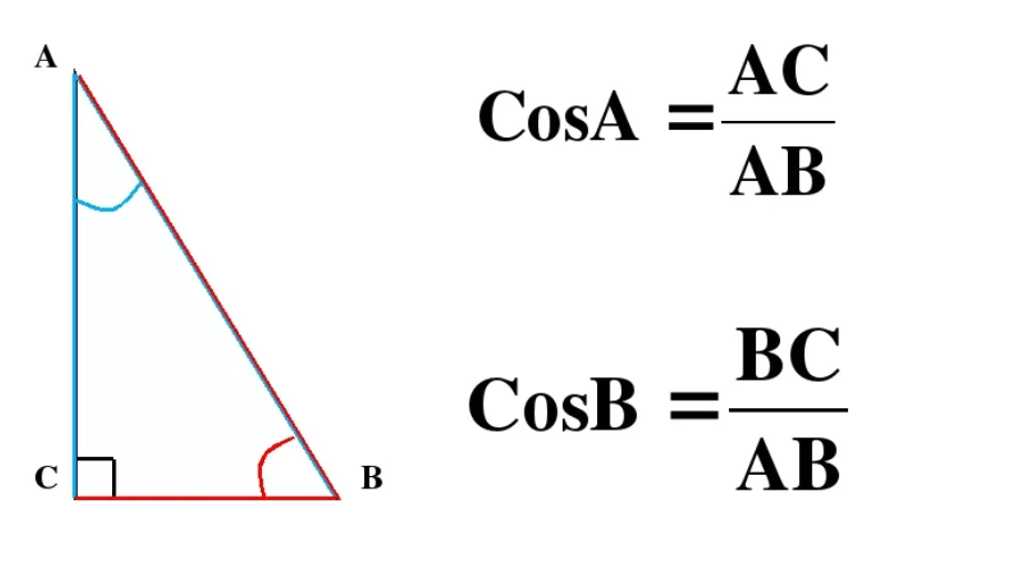 Косинус острого угла отношение. Как вычислить косинус угла в треугольнике. Косинусои острого угла прямокгольного трек. Прилежащий катет к гипотенузе.