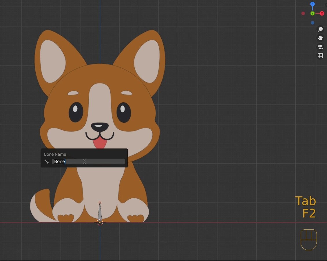 Знакомство со скелетным ригом простого 2D персонажа в Blender | Персонаж  Корги | Cartoon Skill | Дзен