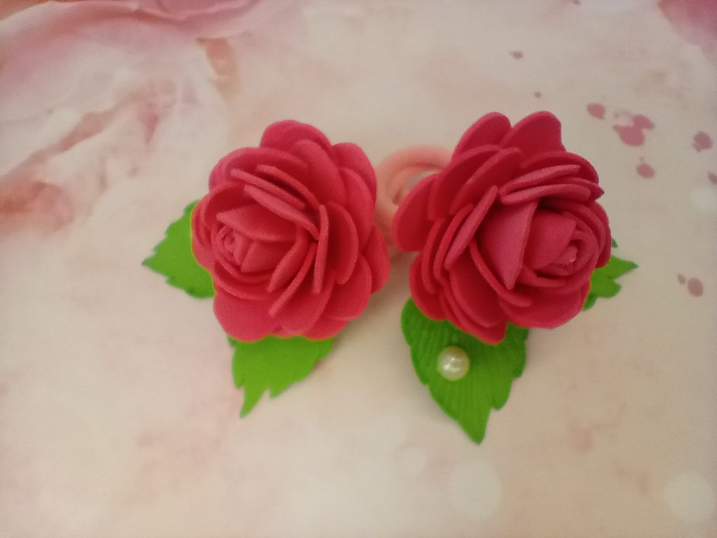 Нарядные резинки с розами своими руками!!! Flower Kanzashi Master Class hand made DIY