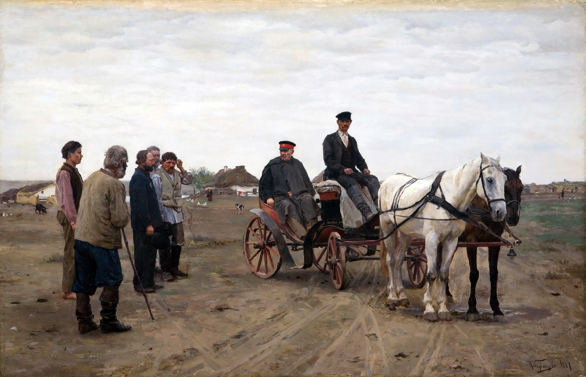 "Мировой посредник", картина Кузнецова Н.Д. (1887 год)