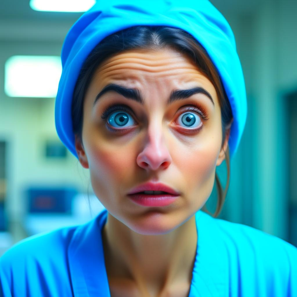 Образ пациентки сгенерирован нейросетью. Отличительные черты: большие глаза. 