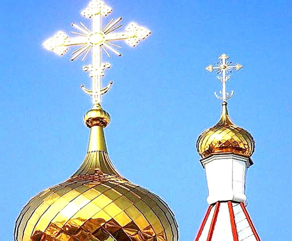 Рисунок 49. Православный крест на современных церквях