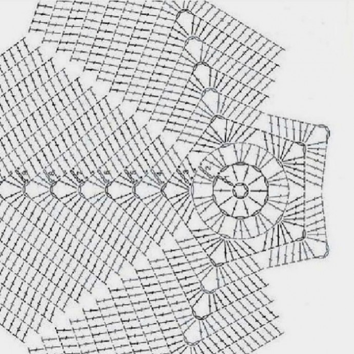 Салфетка морская звезда крючком схема