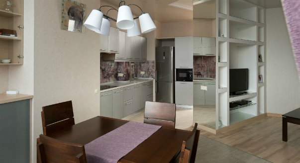 Мужской интерьер квартиры свободной планировки, проект Ларисы Никитенко. Фото Андрея Авдеенко.