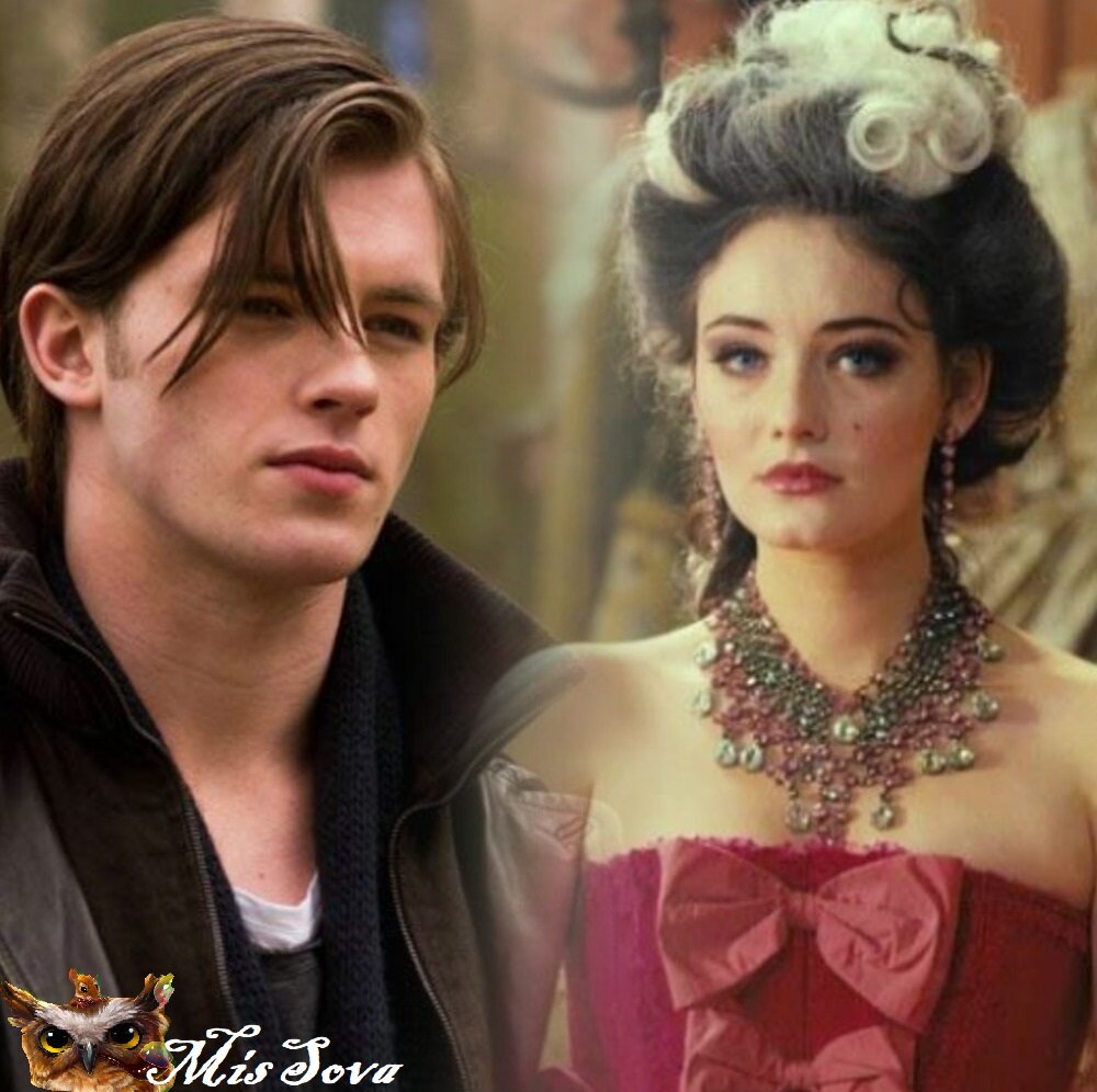 Гидеон и Гвендолин. Единственные в мире путешественники во времени. Все осложняется тем, что она в него влюблена, а он в нее - нет. Или наоборот? Или нет? Коллаж авторский.