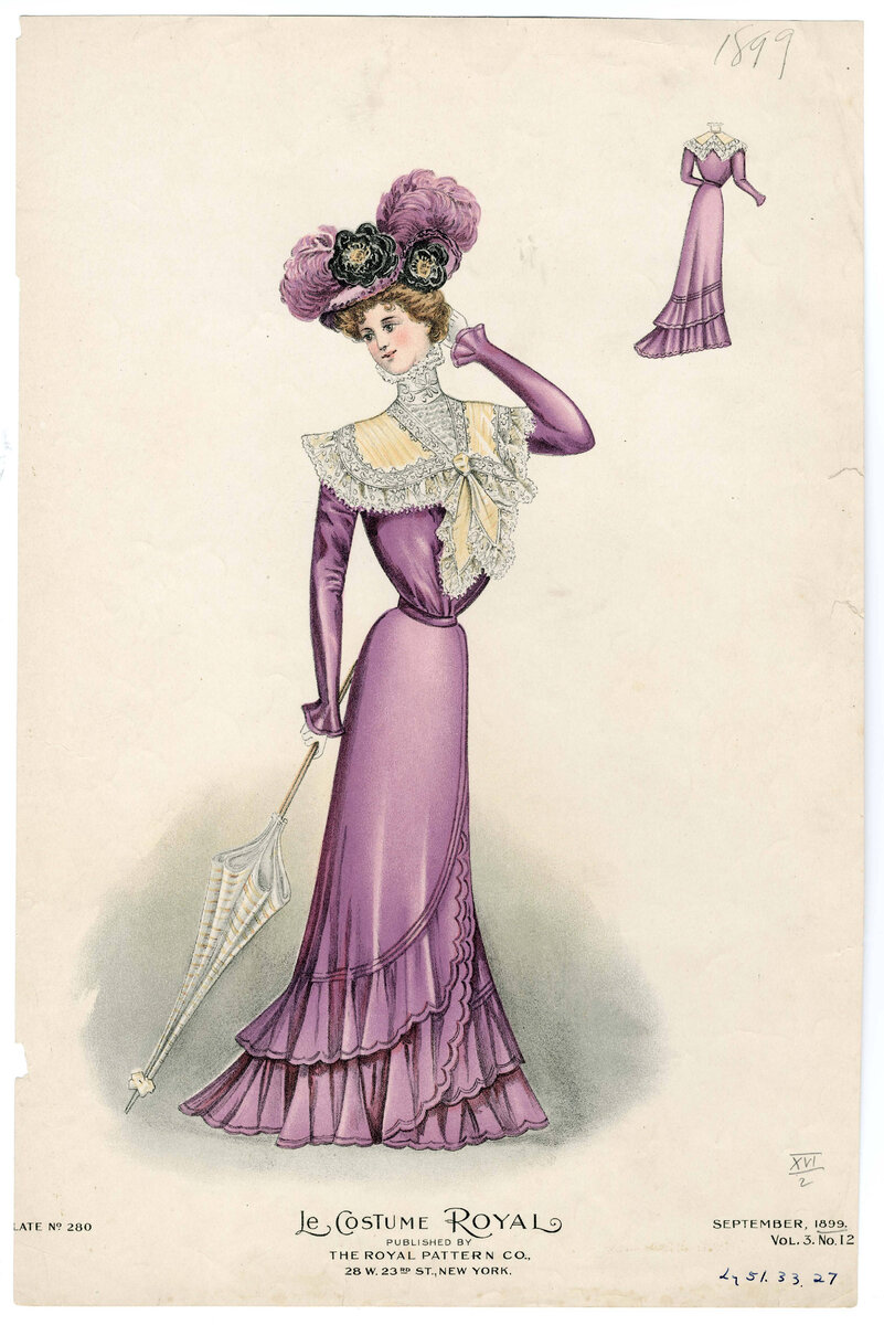 Иллюстрация: Le Costume Royal, September 1899, Fashion Plates, Metropolitan Museum of Art (New York, N.Y.) 